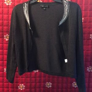 Spense grey cropped cardigan